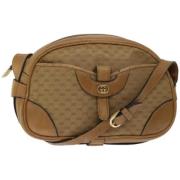 Pre-owned Canvas gucci-bags Gucci Vintage , Beige , Dames