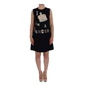 Zwarte wollen kristallen prinsessenjurk Dolce & Gabbana , Black , Dame...