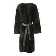 Omkeerbare Shearling Jas 1972 Desa , Black , Dames