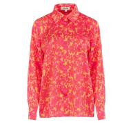 Oversized zijden shirt met Hibiscus print Jaaf , Multicolor , Dames