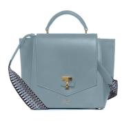 Bellini Leren Handtas met Afneembare Band Tramontano , Blue , Dames