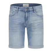 Sereen Blauw Skinny Denim Shorts Pure Path , Blue , Heren