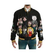 Zwarte Varken Motief Bomberjack 2019 Dolce & Gabbana , Multicolor , He...