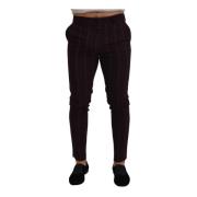 Bruine MainLine Wollen Broek Dolce & Gabbana , Brown , Heren