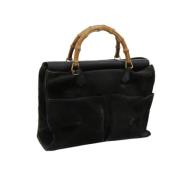 Pre-owned Suede handbags Gucci Vintage , Black , Dames