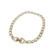 Pre-owned Metal bracelets Dior Vintage , Yellow , Dames