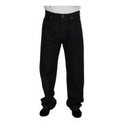 Straight Jeans Dolce & Gabbana , Black , Heren