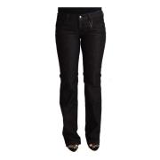 Zwarte Low Waist Skinny Denim Jeans Costume National , Black , Dames