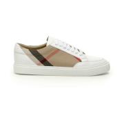 Huis Check Sneakers Burberry , White , Dames
