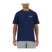 T-Shirts New Balance , Blue , Heren