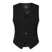 Elegant Zwart Vest Blazer Bruuns Bazaar , Black , Dames