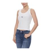Sleeveless Tops Calvin Klein Jeans , White , Dames
