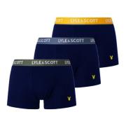 Donkerblauwe Boxershorts Lyle & Scott , Blue , Heren