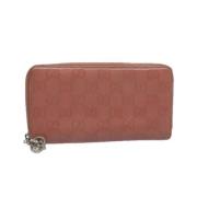 Pre-owned Canvas wallets Gucci Vintage , Pink , Dames