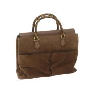 Pre-owned Suede handbags Gucci Vintage , Brown , Dames