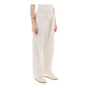 Wide Trousers Skall Studio , Beige , Dames