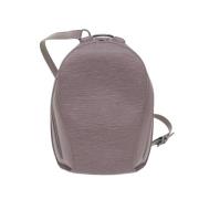 Pre-owned Leather backpacks Louis Vuitton Vintage , Gray , Dames