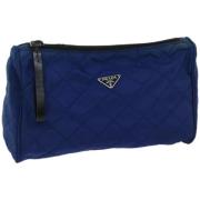 Pre-owned Fabric clutches Prada Vintage , Blue , Dames