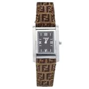 Pre-owned Stainless Steel watches Fendi Vintage , Brown , Dames