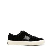 Cambridge Velvet Sneakers Zwart/Creme Tom Ford , Black , Heren