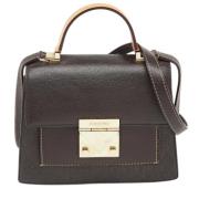 Pre-owned Leather handbags Carolina Herrera Pre-owned , Brown , Dames