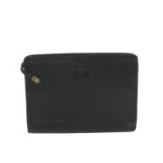 Pre-owned Leather clutches Burberry Vintage , Black , Heren