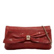 Pre-owned Leather clutches Carolina Herrera Pre-owned , Red , Dames