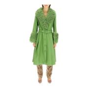 Belted Coats Saks Potts , Green , Dames