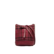 Pre-owned Cotton shoulder-bags Burberry Vintage , Red , Dames