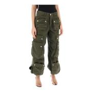 Wide Trousers Dsquared2 , Green , Dames