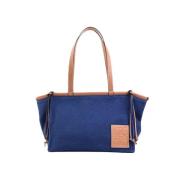 Pre-owned Canvas shoulder-bags Loewe Pre-owned , Blue , Dames