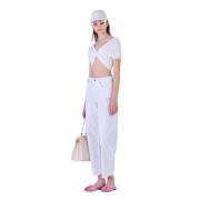Straight Trousers Silvian Heach , White , Dames