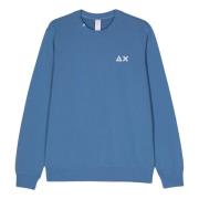 Geborduurde Logo Sweater Sun68 , Blue , Heren