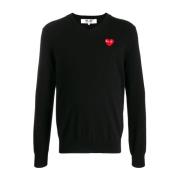 Zwarte Pullover Sweater Comme des Garçons , Black , Heren