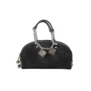 Pre-owned Suede handbags Dior Vintage , Black , Dames