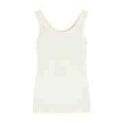 Citroenglazuur Rib Tanktop Lemaire , White , Dames