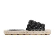 Zwarte Jack Flat Sandal Bottega Veneta , Black , Dames