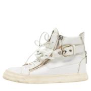 Pre-owned Leather sneakers Giuseppe Zanotti Pre-owned , White , Heren