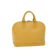 Pre-owned Leather handbags Louis Vuitton Vintage , Yellow , Dames