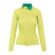 Zijden Kiwi Sweater Bottega Veneta , Yellow , Dames