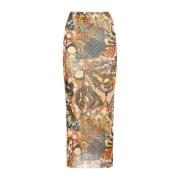 Vlinderprint Mesh Rok Jean Paul Gaultier , Multicolor , Dames