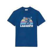Heren T-shirt Lacoste , Blue , Heren