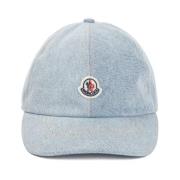 Katoenen Hoed in Medium Blauw Moncler , Blue , Dames