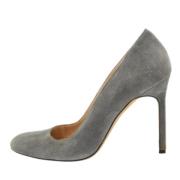 Pre-owned Suede heels Manolo Blahnik Pre-owned , Gray , Dames