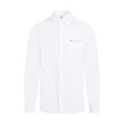 Lily White Lange Mouw Shirt Marni , White , Heren