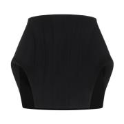 Zwarte Viscose Mini Rok 1999 Mugler , Black , Dames