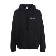 Zwart Wit Tempera Cross Over Hoodie Marcelo Burlon , Black , Heren