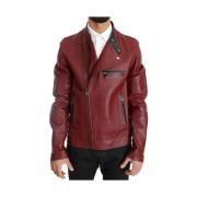 Leather Jackets Dolce & Gabbana , Red , Heren