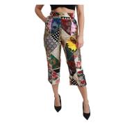 Cropped Trousers Dolce & Gabbana , Multicolor , Dames