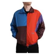 Multicolor Blok Windbreaker Jas Dolce & Gabbana , Multicolor , Heren